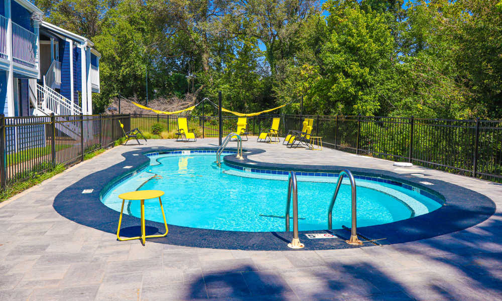 Swimming pool at The Landing on 9 in Norman, Oklahoma