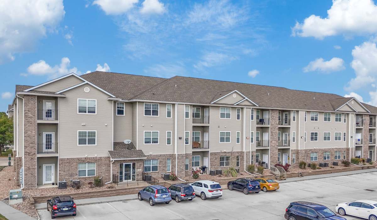 Building exterior at Pointe 28 in Ankeny, Iowa