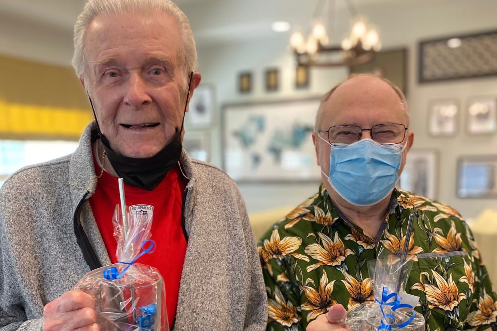 Residents on Father's Day at The Pinnacle in Plymouth Meeting, Pennsylvania