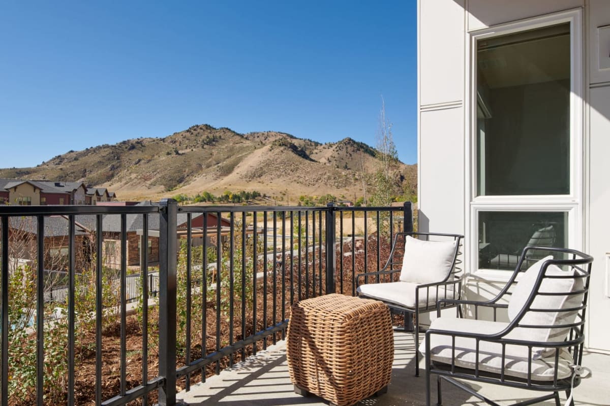 Private balcony at Epoque in Golden, Colorado