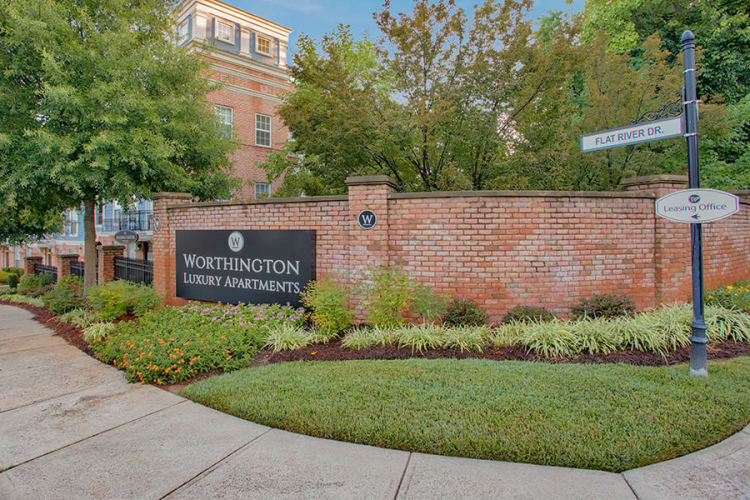 Exterior of apartments at Worthington Luxury Apartments in Charlotte, NC