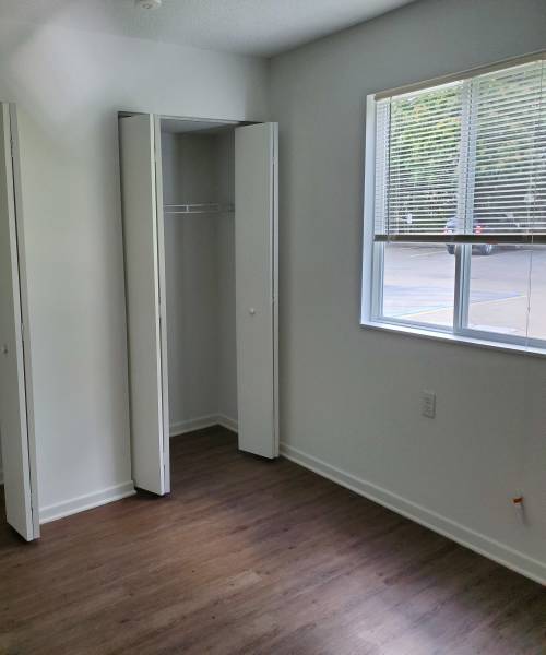 Closets with window at Milan Village in Milan, Michigan