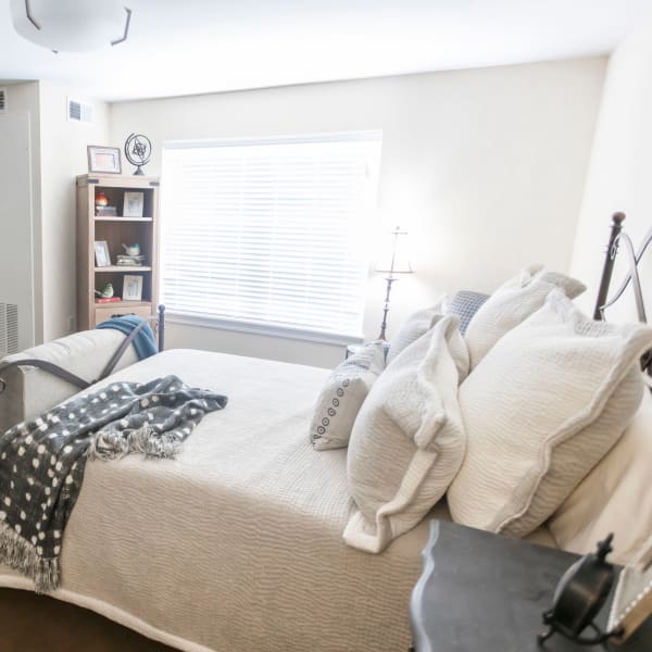 bedroom at The Wildwood Senior Living in Joplin, Missouri