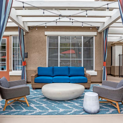 Luxurious outdoor lounge at Sofi Westview in San Diego, California