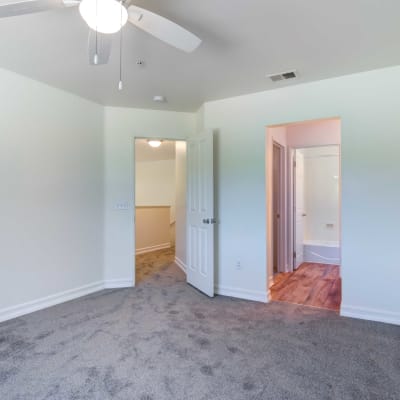 A well-lit bedroom at San Mateo Point in San Clemente, California