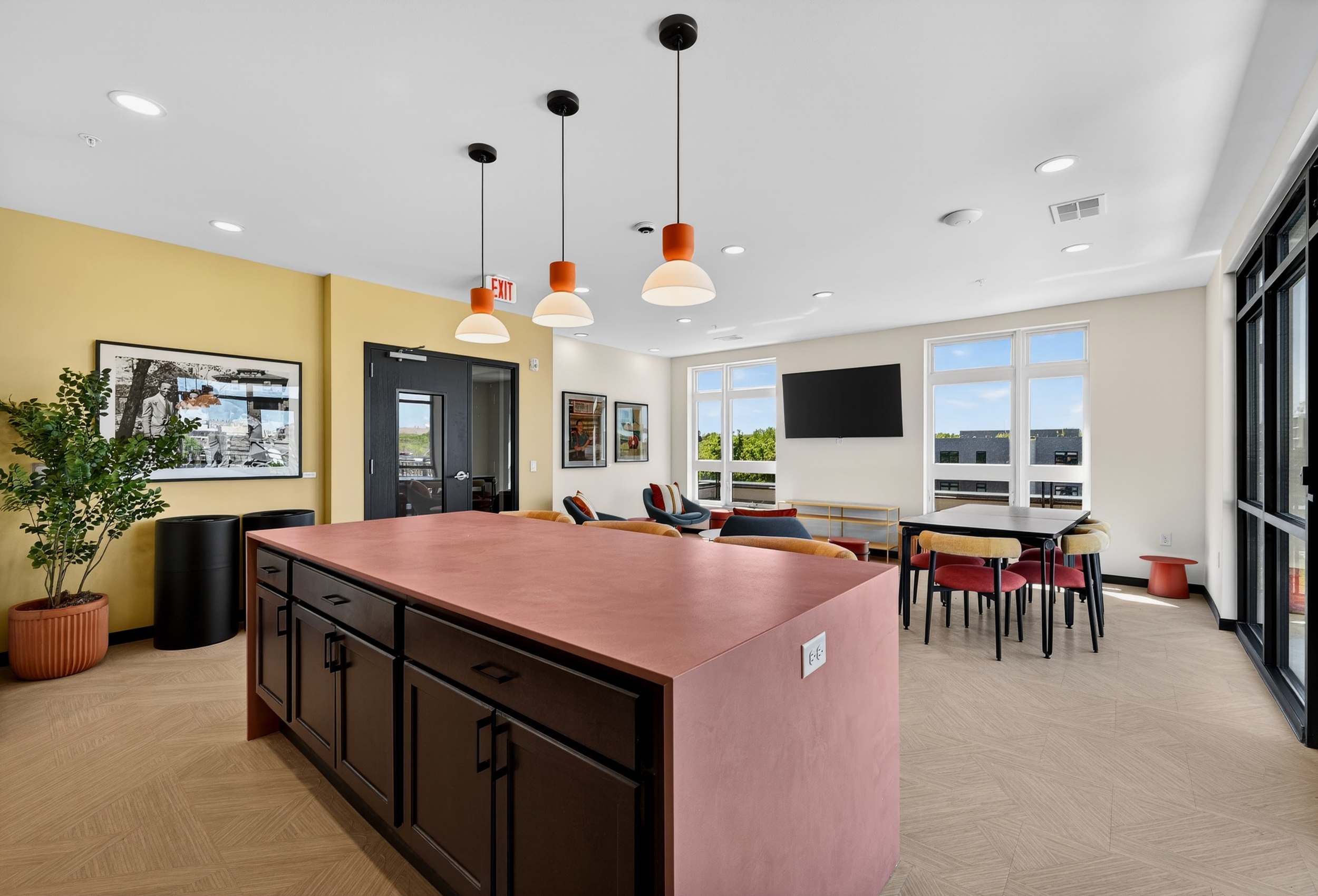 Community room at Vicino in Madison, Wisconsin