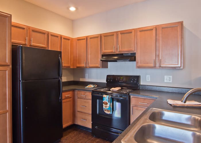 Spacious, bright kitchen at The Overlook at Golden Hills in Lexington, South Carolina