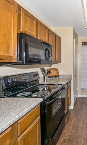 Fully equipped kitchen at Pecan Ridge in Waco, Texas