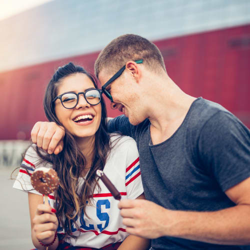 Couple getting ice cream near IDENTITY Boise in Boise, Idaho