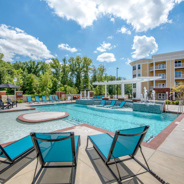 Refreshing salt water pool at Attain at Quarterpath, Williamsburg, Virginia