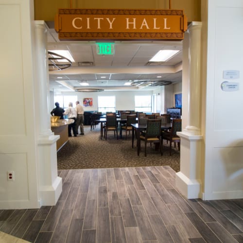 Residents have their own city hall at First & Main of Auburn Hills in Auburn Hills, Michigan