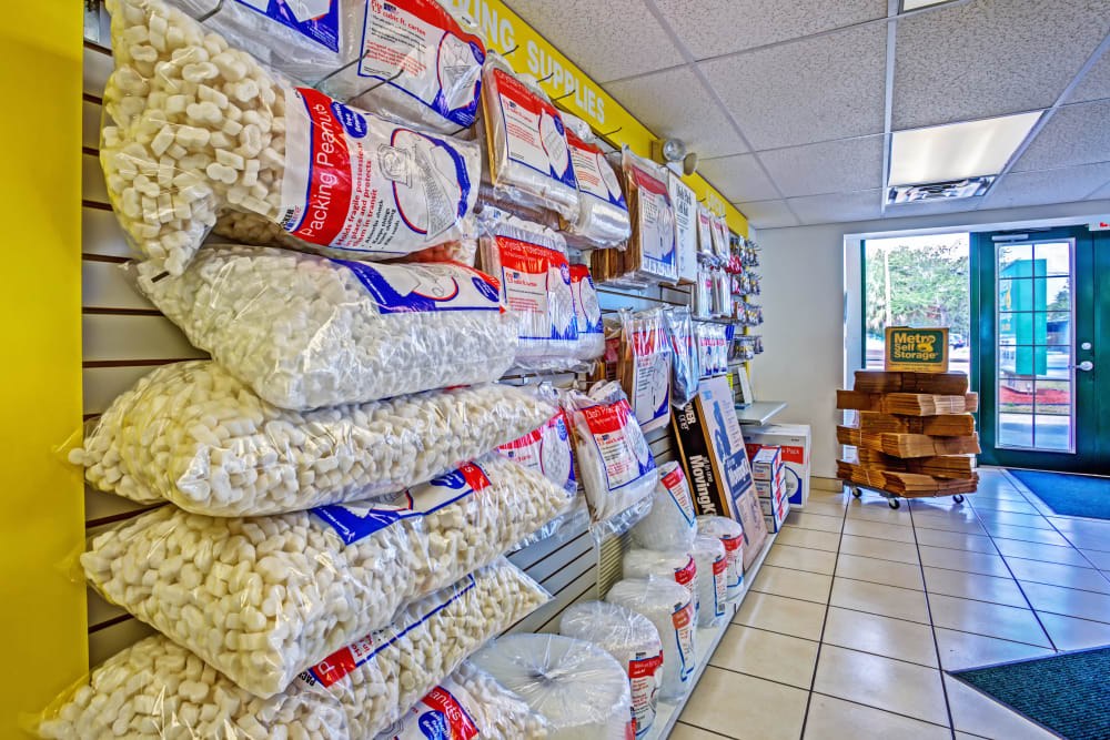 Packaging supplies at Metro Self Storage in Largo, Florida