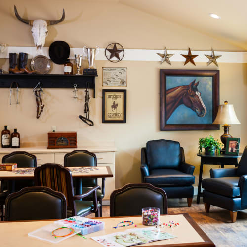 Activity room inside Riverside Oxford Memory Care in Ft. Worth, Texas