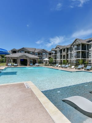 Pool at Cottages at Abbey Glen Apartments in Lubbock, Texas