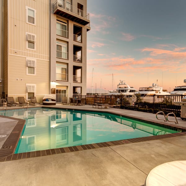 Resort-style pool at East Beach Marina, Norfolk, Virginia