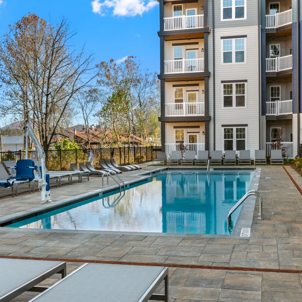 Swimming pool at Mountain Creek in Waynesville, North Carolina