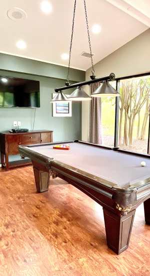 Billiards table at The Abbey at Inverness in Birmingham, Alabama