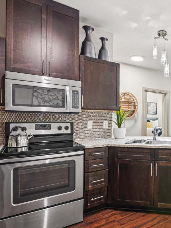 Well-equipped kitchen at Century Lake Highlands, Dallas, Texas
