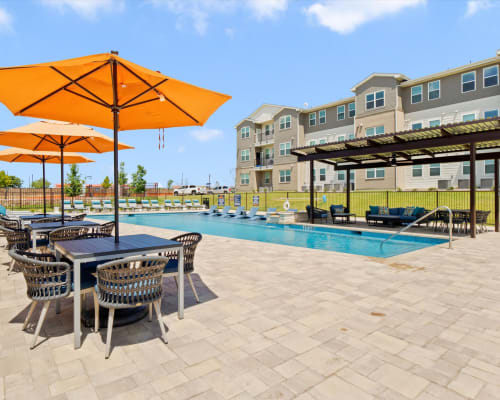 Stylish outdoor spaces at 32Hundred Windsor in Denton, Texas