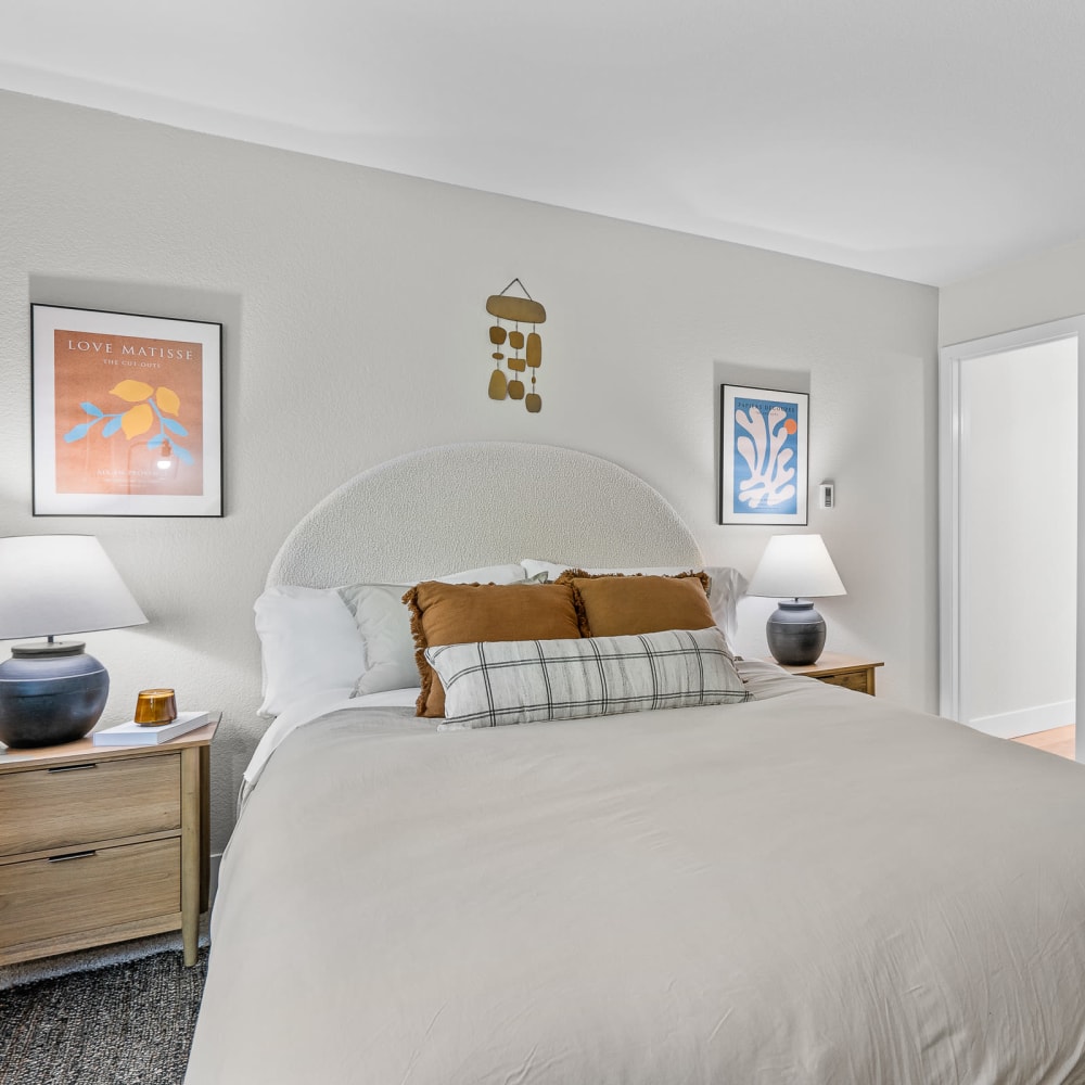 Large bedroom in a model home at Haven at Golf Creek in Portland, Oregon 