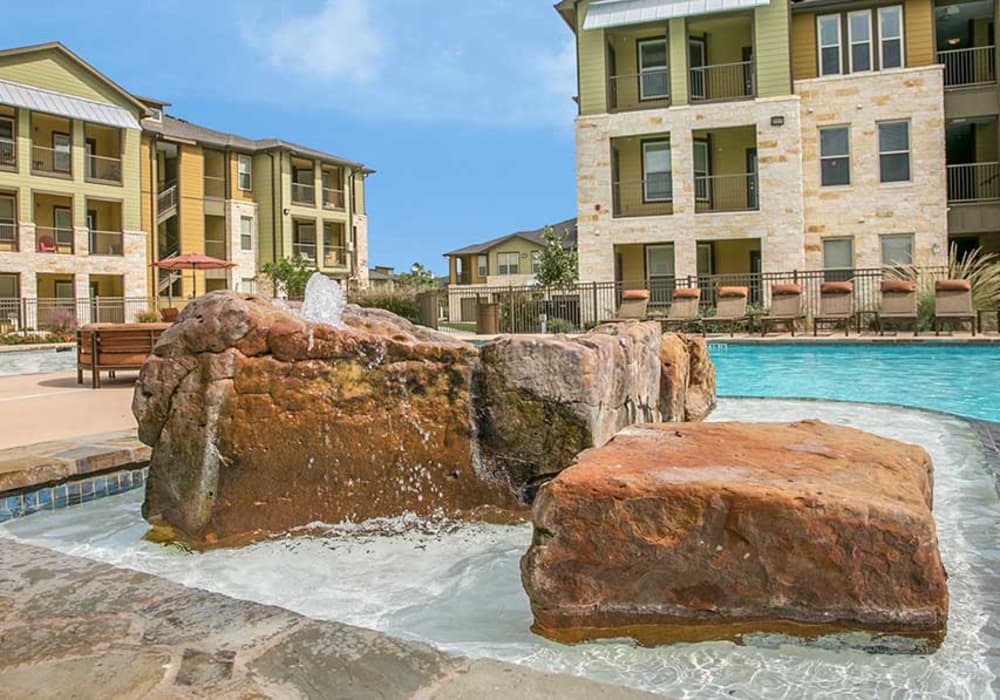 Enjoy the resort-style pool at Pecos Flats in San Antonio, Texas