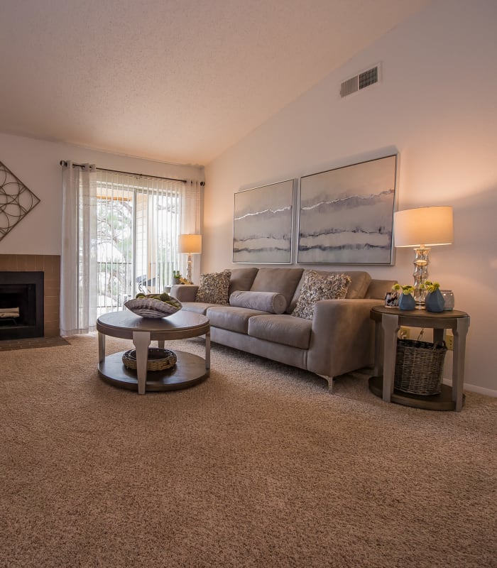 Living room at Windsail Apartments in Tulsa, Oklahoma