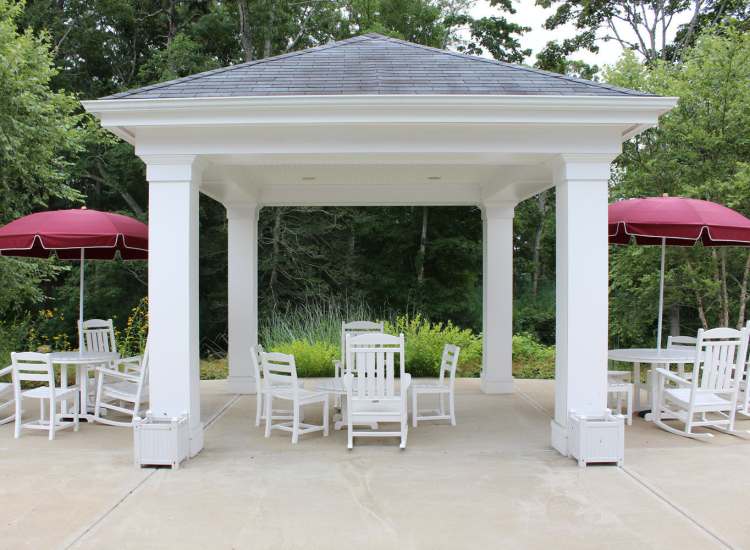 Patio at Little Neck Village in Marion, Massachusetts