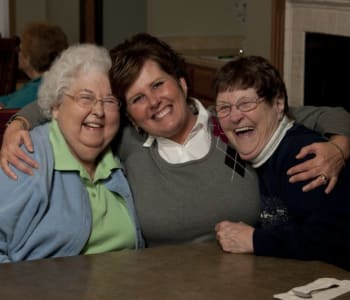 Residents enjoying time together at Meadow Ridge Senior Living