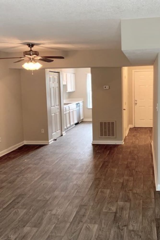 Wood-style flooring at Amber Oaks in Durham, North Carolina