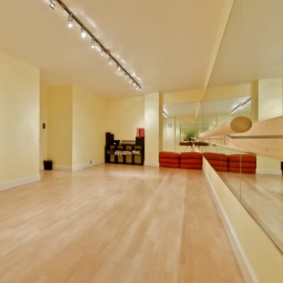 A in-house yoga studio at The Marc, Palo Alto in Palo Alto, California