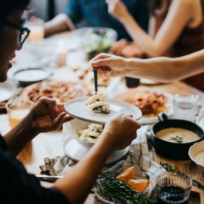 Residents enjoying a meal near West 38 in Wheat Ridge, Colorado