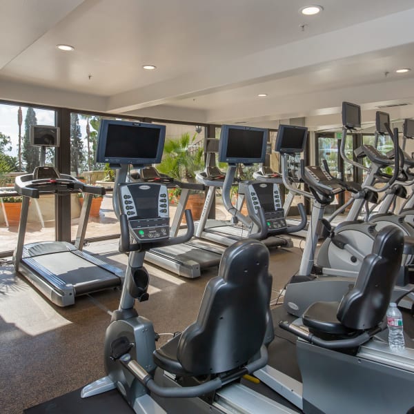 Fitness center at Medici in Los Angeles, California