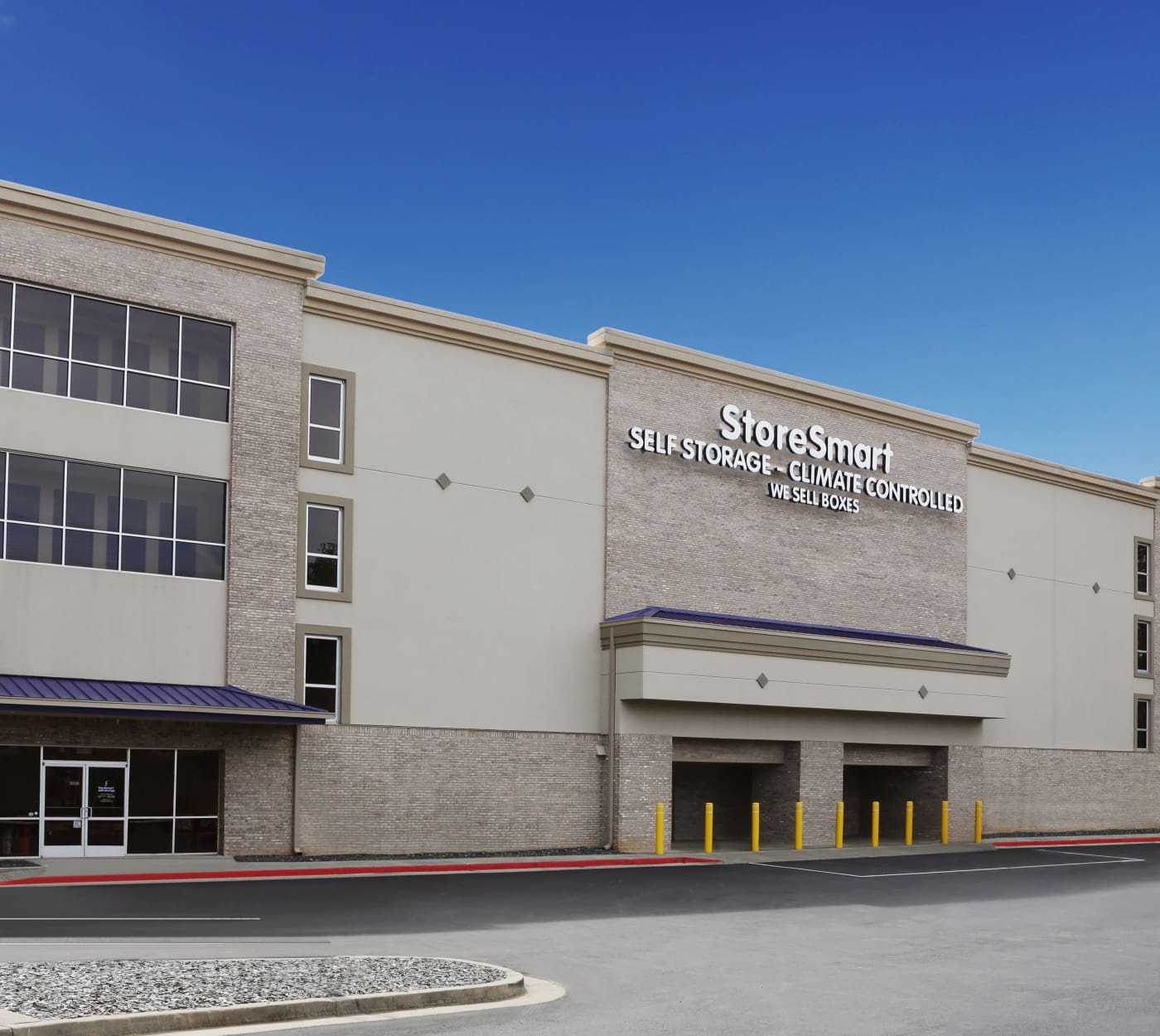 Front entrance at StoreSmart Self-Storage in Buford, Georgia