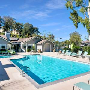Swimming pool at Village Oaks in Chino Hills, California