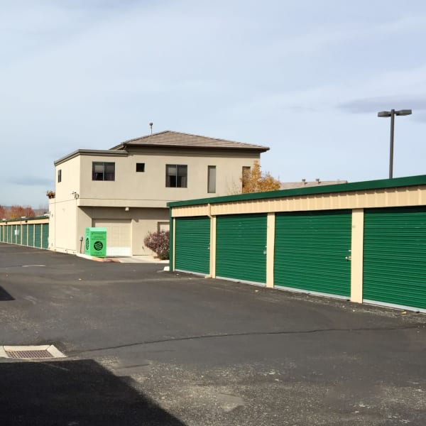 Climate controlled drive-up units at StorQuest Self Storage in Reno, Nevada