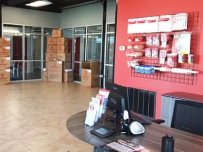 Interior view of the leasing office at Storage Star in Plano, Texas