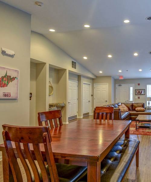 Spacious community room at Bayridge Greene in Keyser, West Virginia