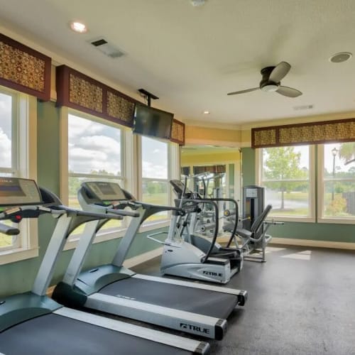Fitness center at Tattersall Village in Hinesville, Georgia
