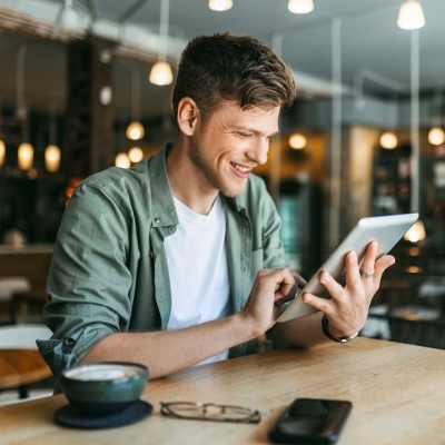 Resident applying at Lake Pointe Apartments in Madison, Wisconsin