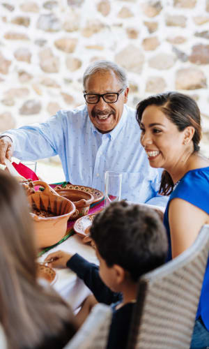 Family dining out together near Buffalo Ridge in Princeton, Texas