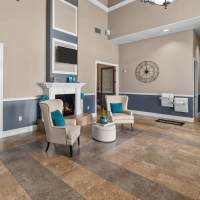 Community lounge area at Las Torres Apartments in El Paso, Texas