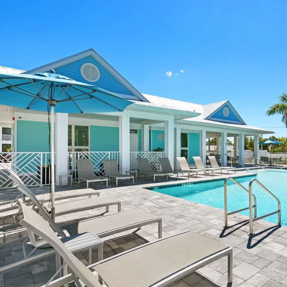Swimming pool at Lemon Bay Apartments in Englewood, Florida