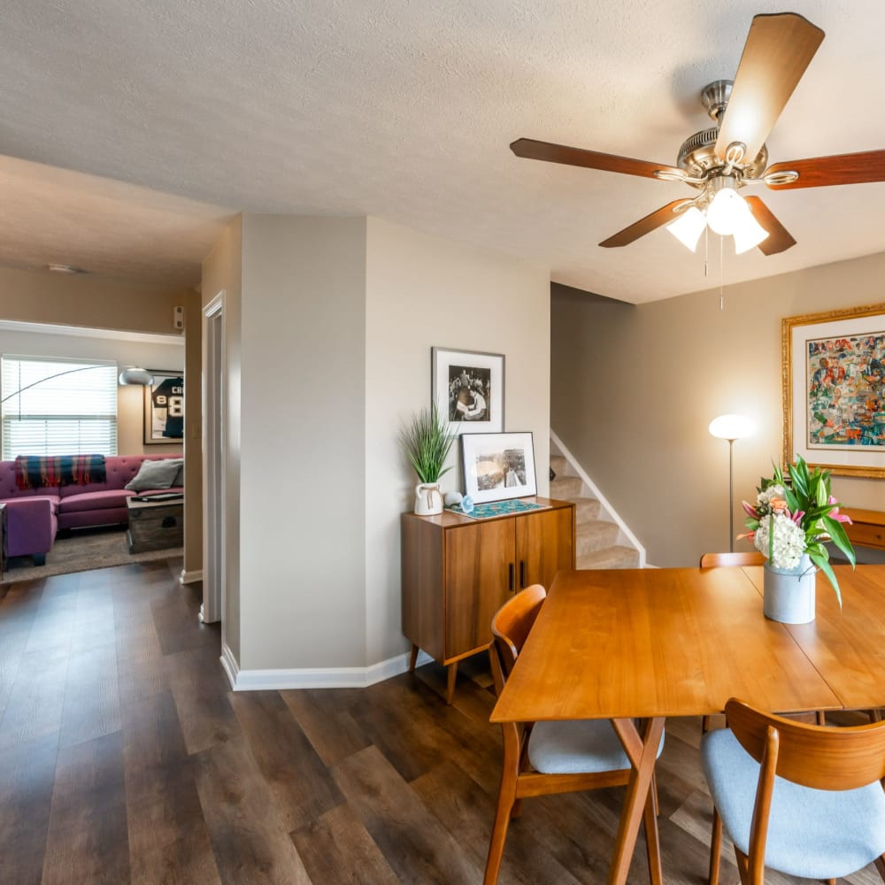 Dining area in an apartment at The Estates at Seven Fields, Seven Fields, Pennsylvania