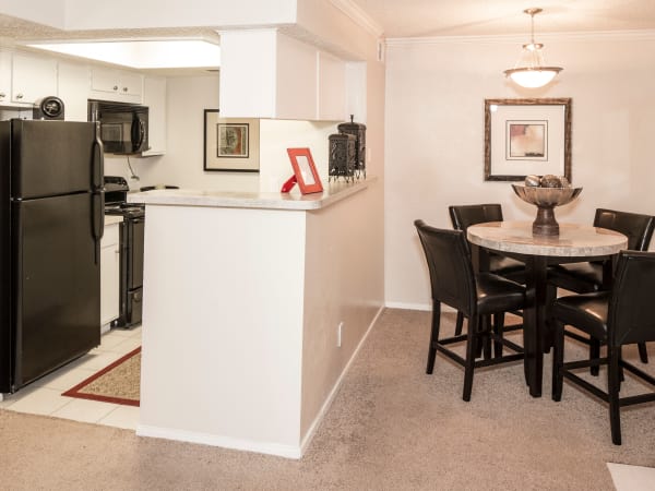 Kitchen and dining room at Heritage Fields in Arlington, TX