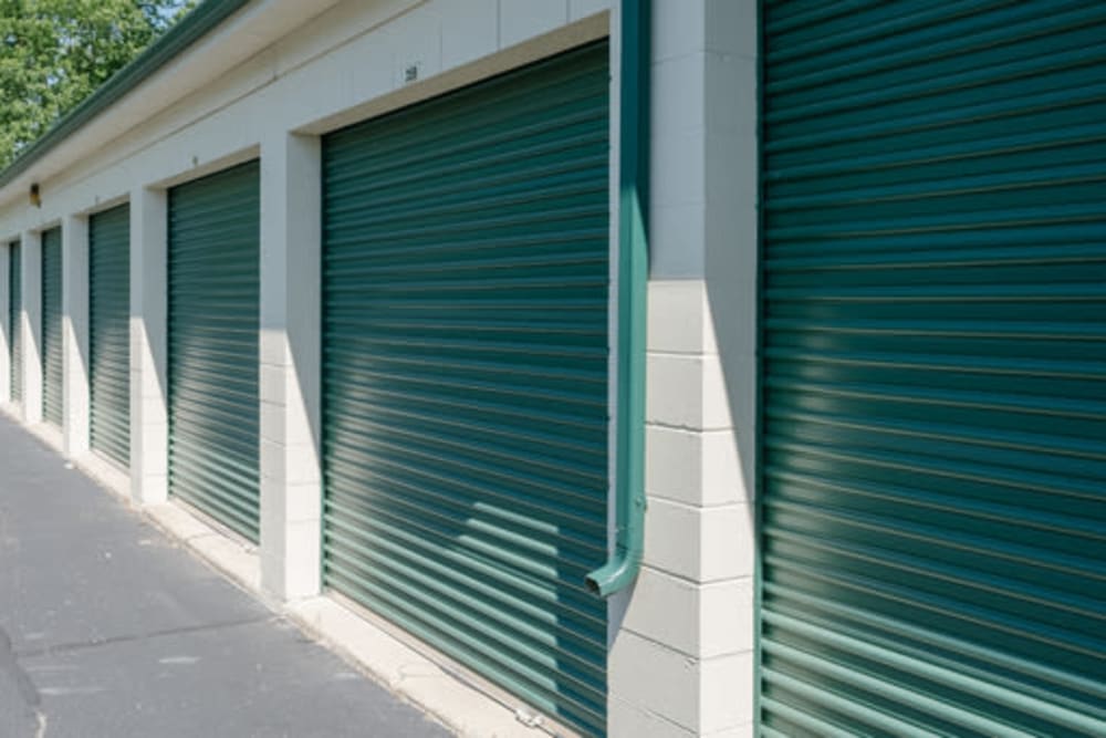 Roll-up doors on self storage units at StayLock Storage in Elkhart, Indiana