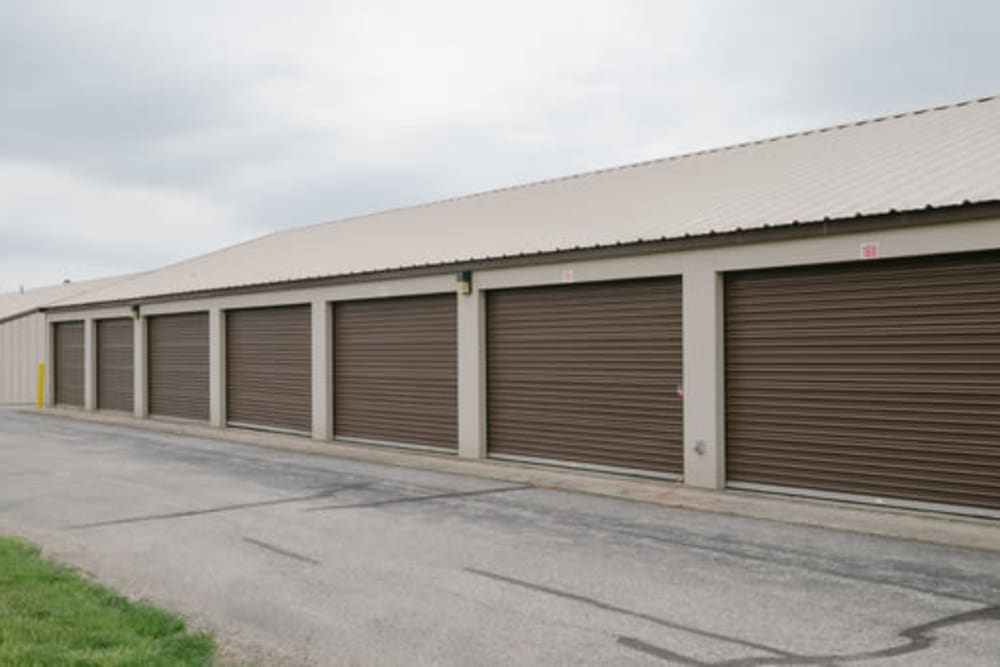 Exterior view of self storage units at StayLock Storage in Anderson, Indiana