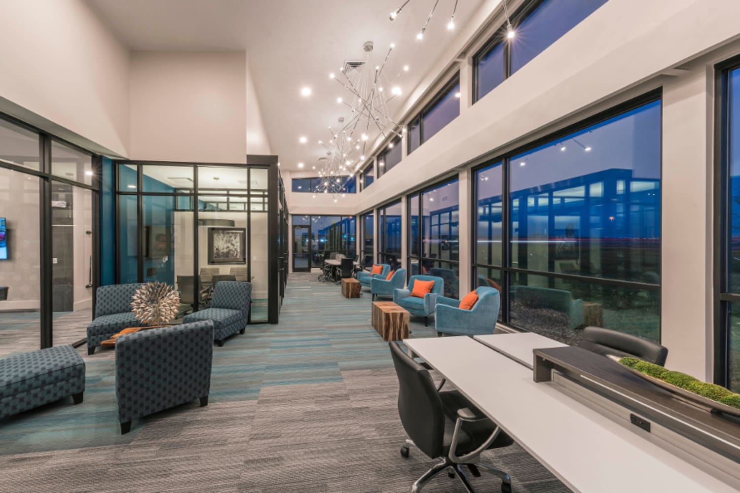 Conference room at Strata Apartments in Denver, Colorado  