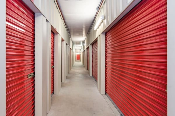 Row of storage units at Smart Space Self Storage - Colorado Springs in Colorado Springs, Colorado