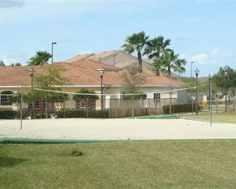 On-site sand volleyball court at  Mission Bay in Rockledge, Florida