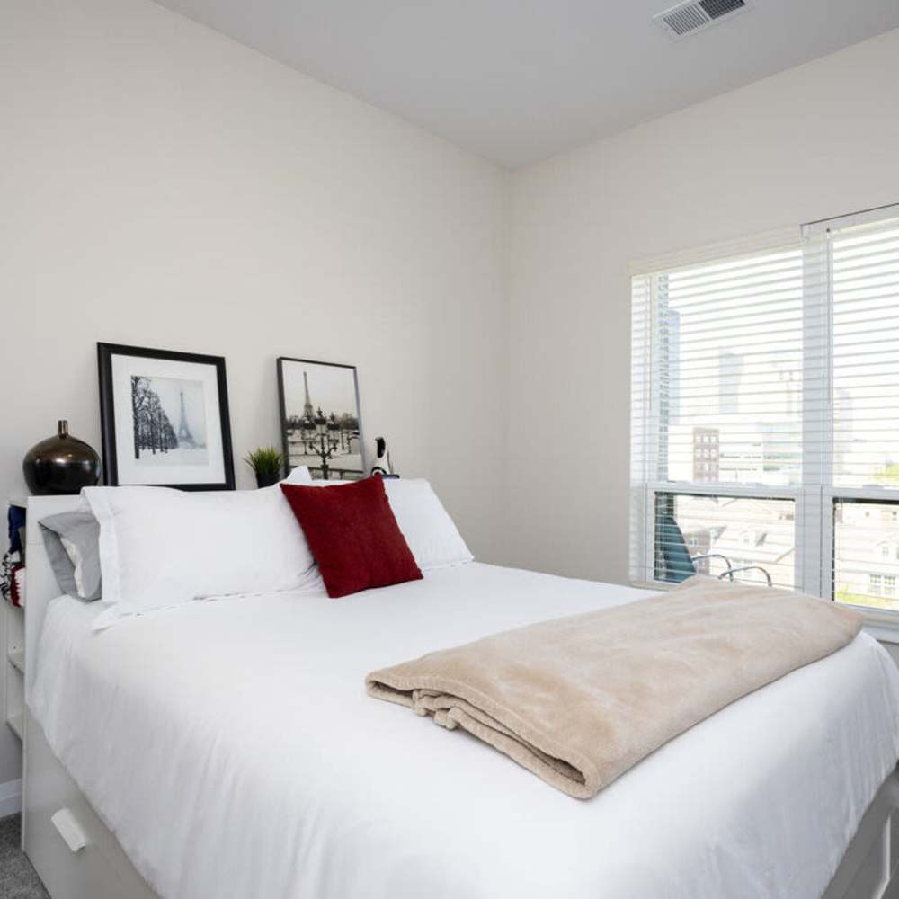 Bright bedroom at The Sutton in , Ohio